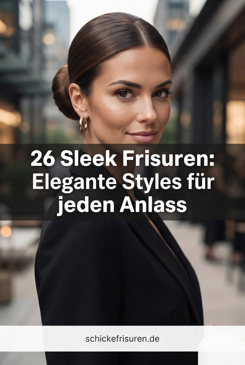 26 Sleek Frisuren: Elegante Styles für jeden Anlass