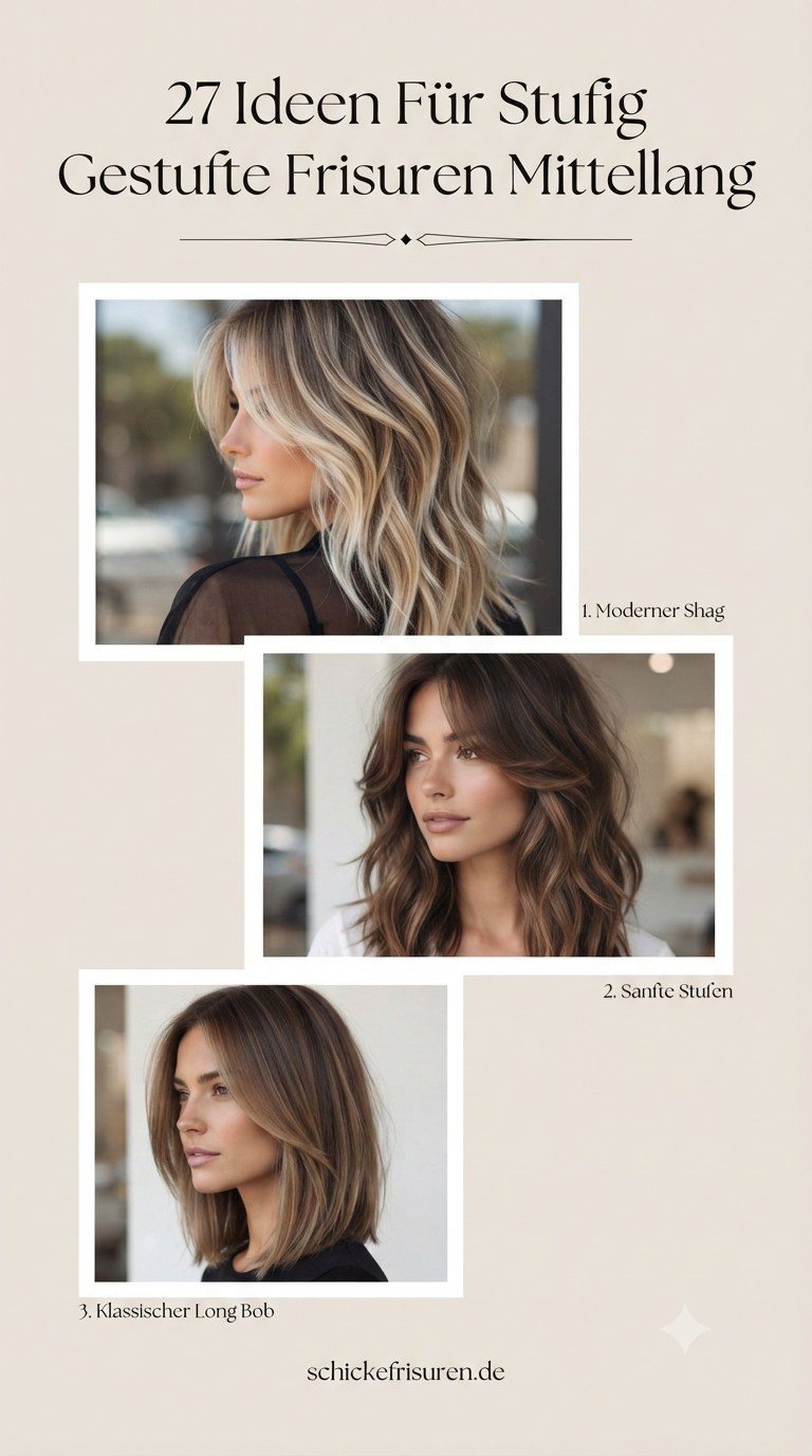 27 Ideen Für Stufig Gestufte Frisuren Mittellang