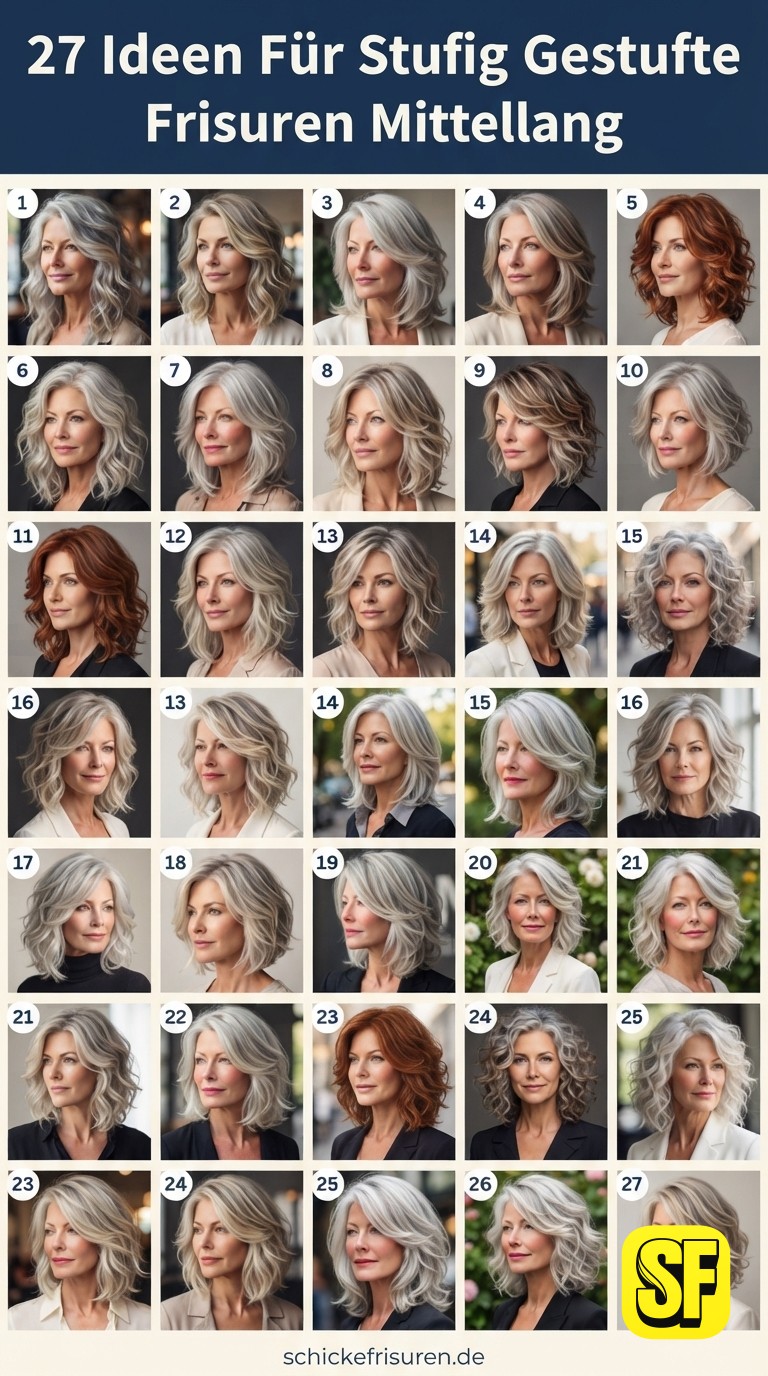 27 Ideen Für Stufig Gestufte Frisuren Mittellang