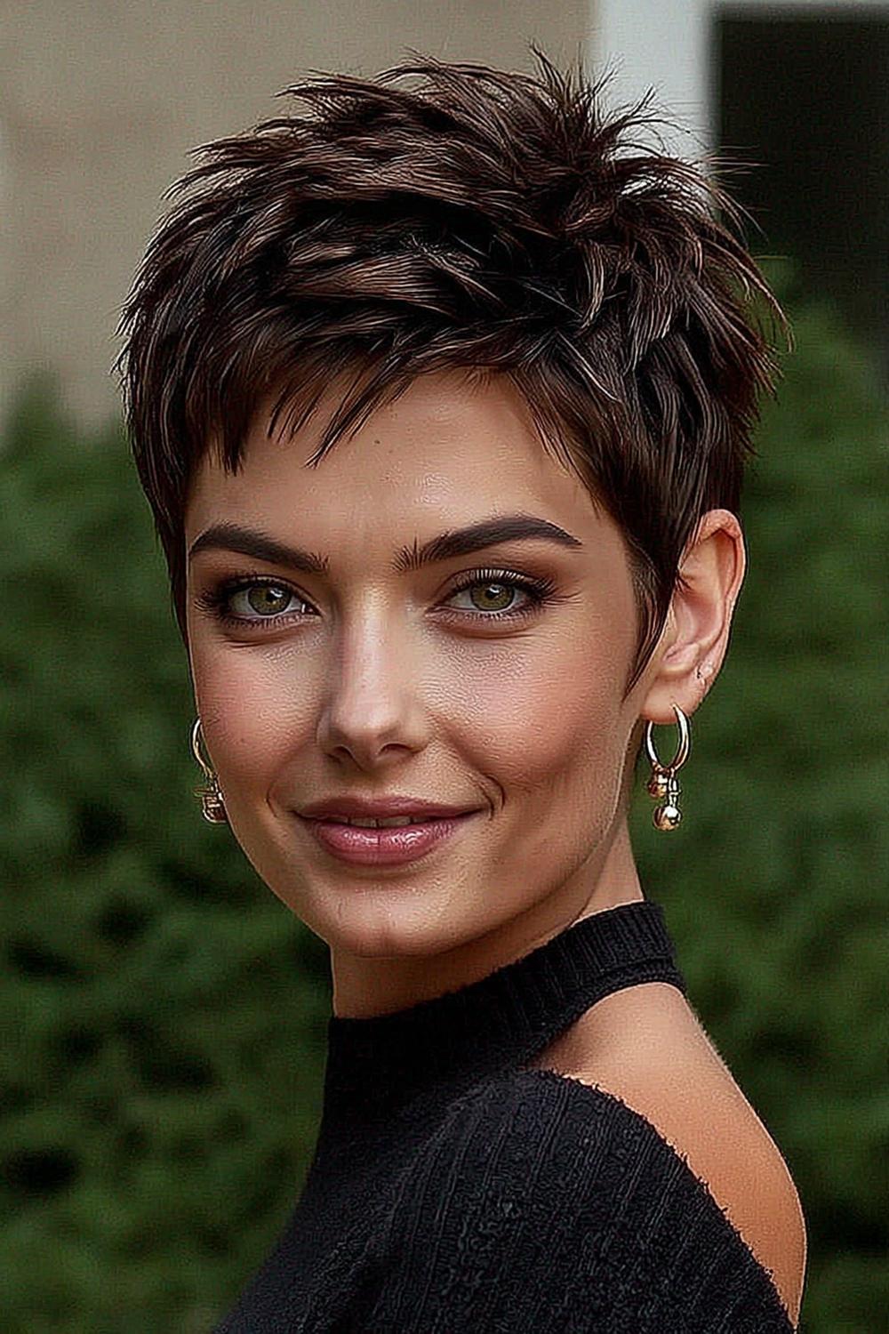 Lässiger Braun-Pixie