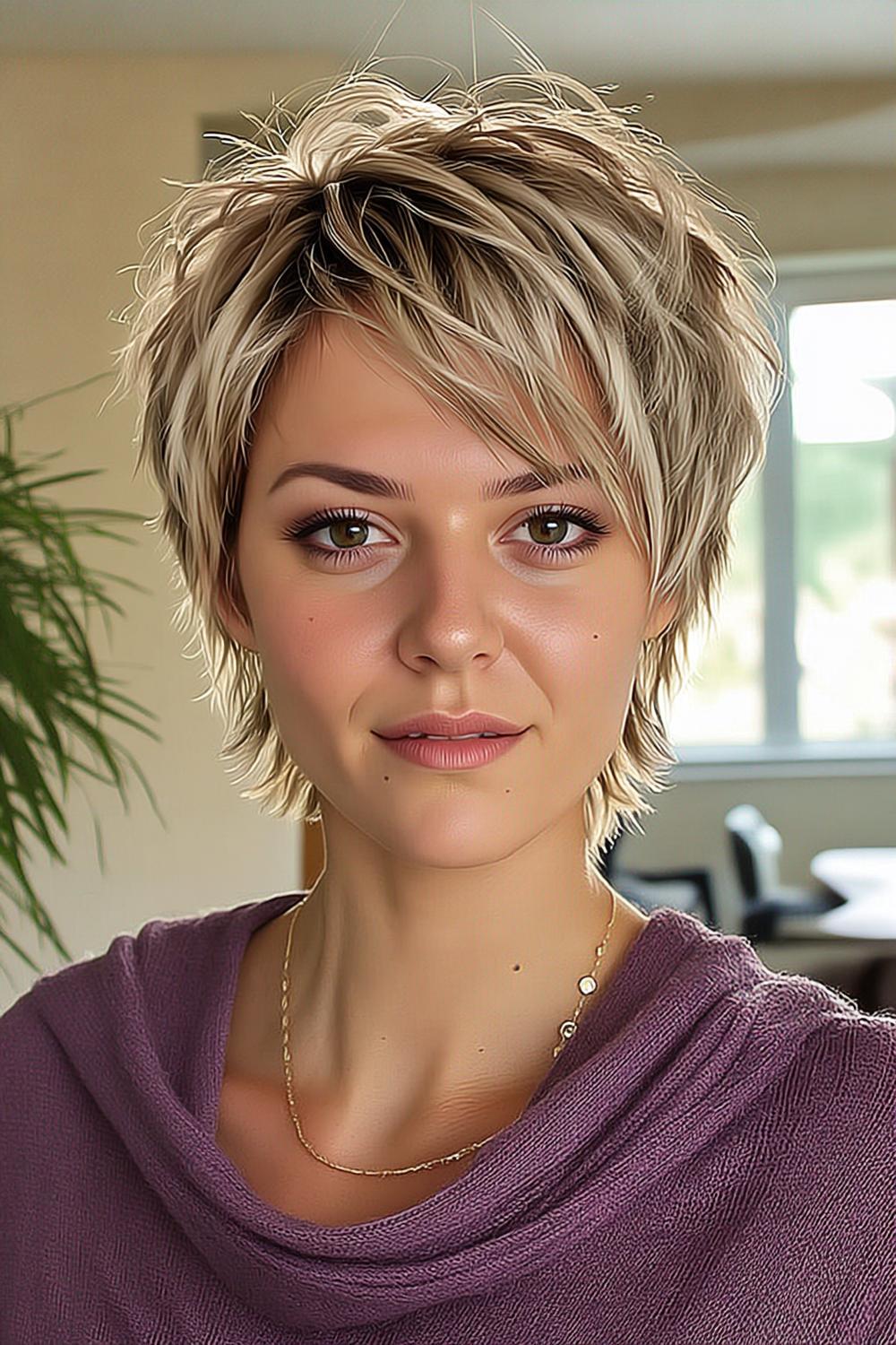 Strukturierter Damen-Pixie