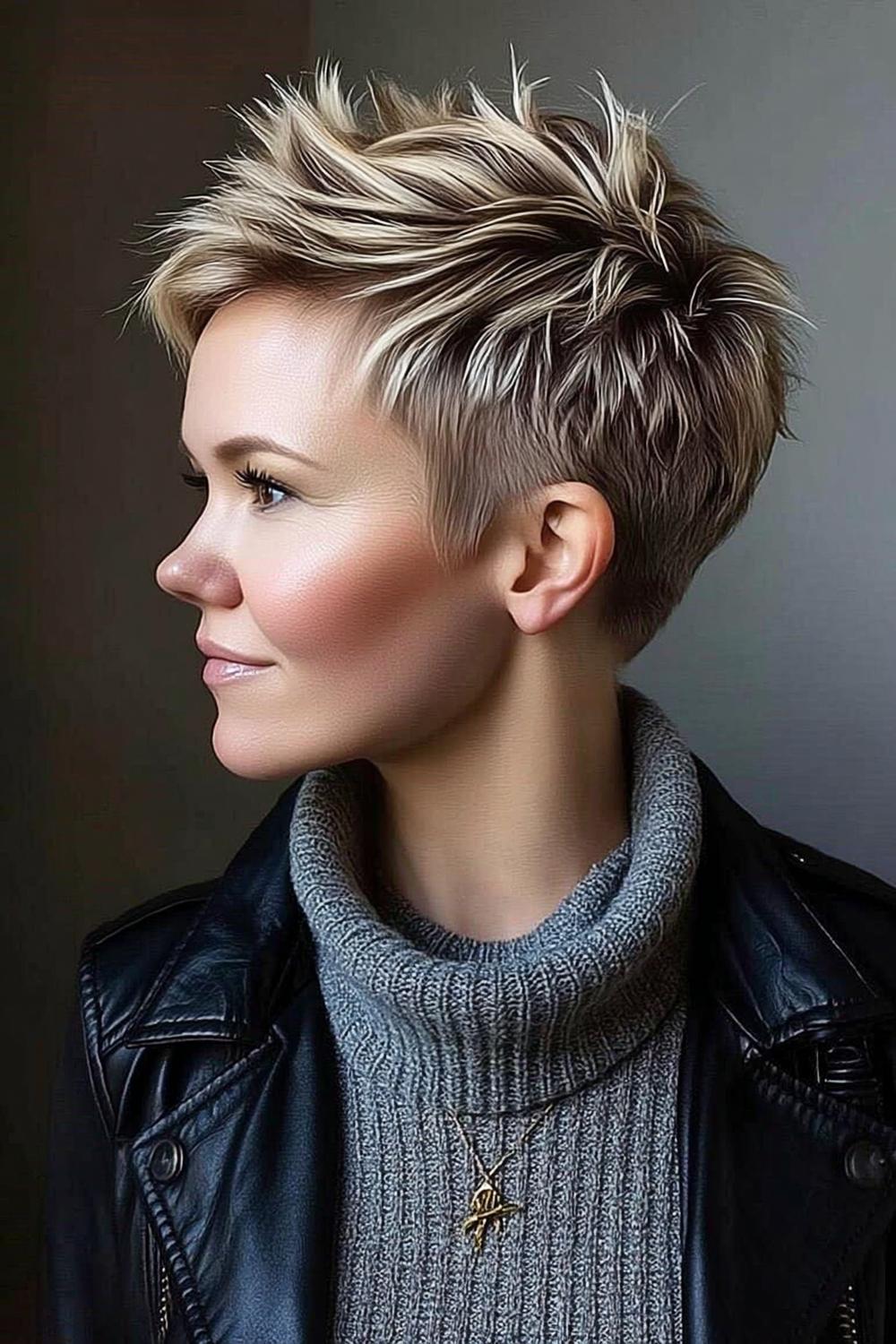 Texturierter Blond-Pixie