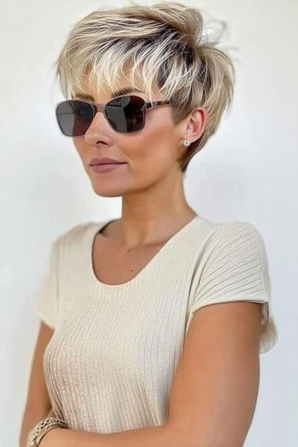 Voluminöser Blond-Bob