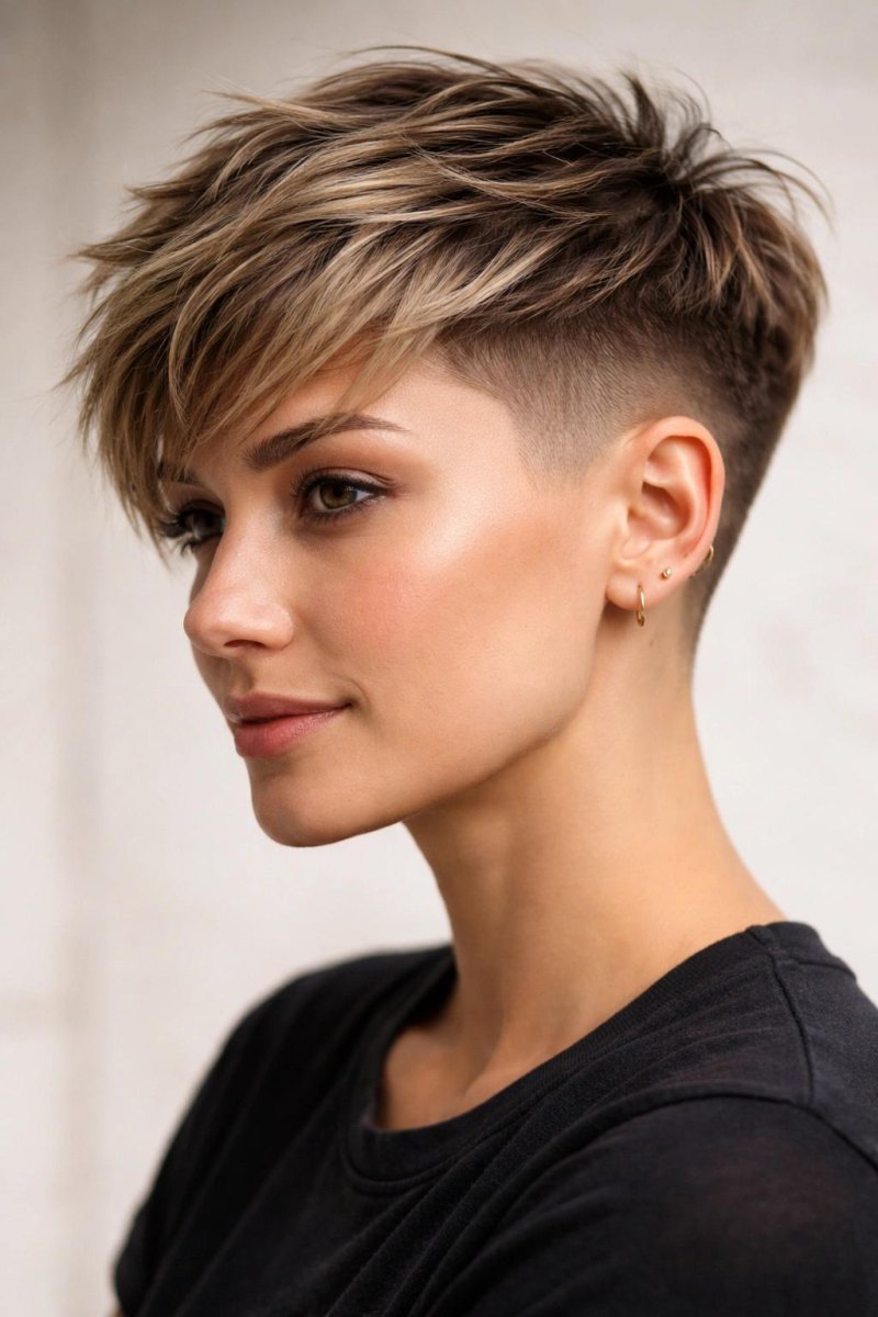 Strukturierter Pixie Undercut Look