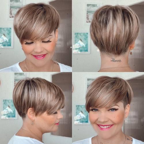Pixie Undercut rundes Gesicht