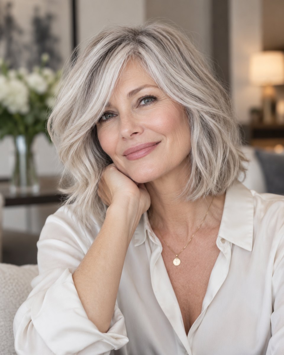 Bob Frisuren feines Haar ab 50 für mehr Volumen Tipps