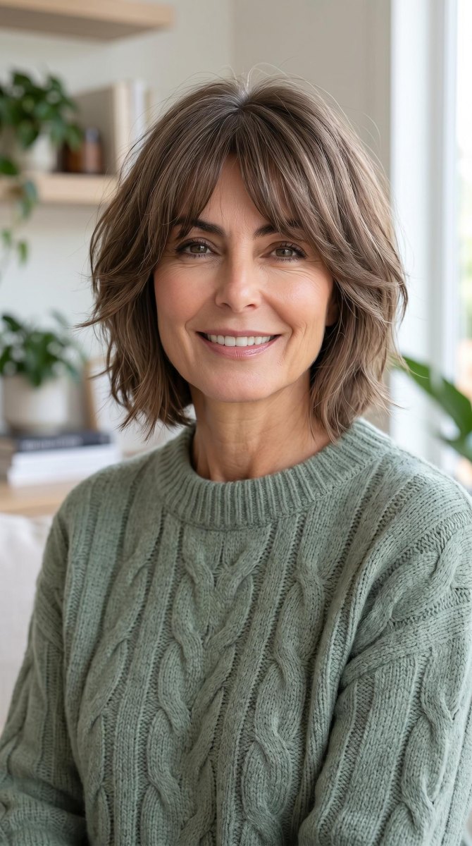 20 Shaggy Bob Mit Pony Ab 50 Ideen Für Moderne Looks