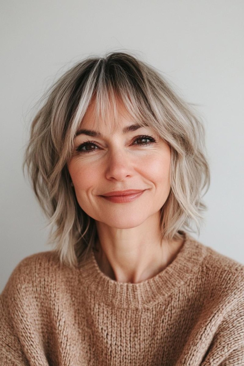 20 Shaggy Bob Mit Pony Ab 50 Ideen Für Moderne Looks
