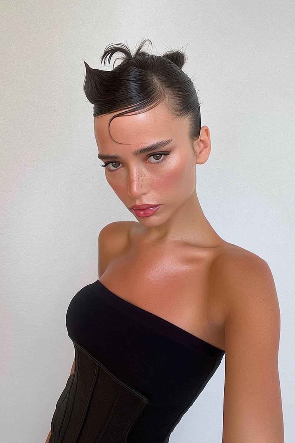 Dramatische Locken-Skulptur