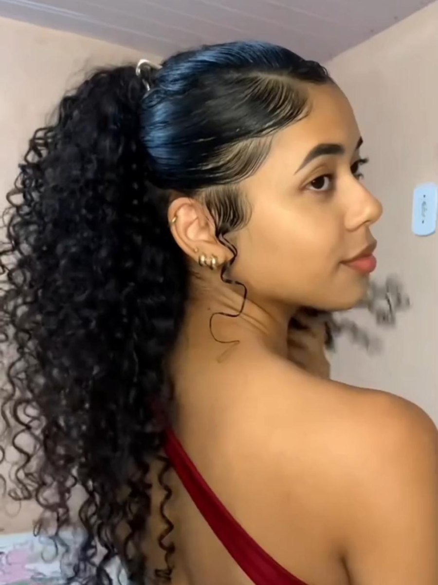 Spiral Locken Slick Back Ponytail