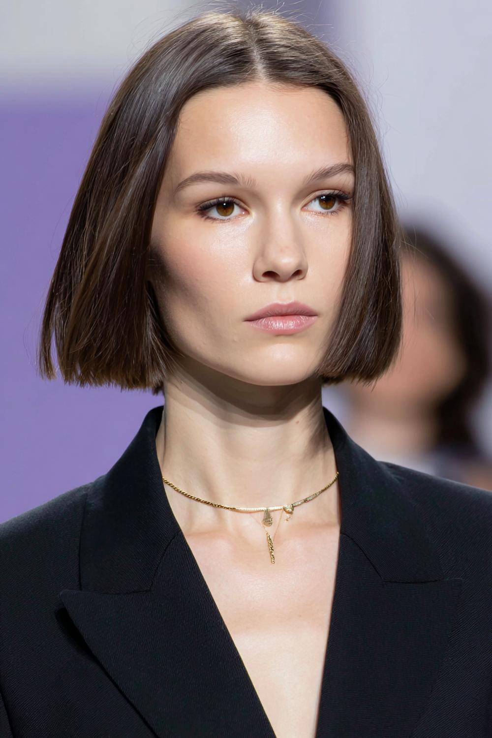 1. Sommer Haare Frauen 2026: Glatter Sleek-Bob mit Mittelscheitel