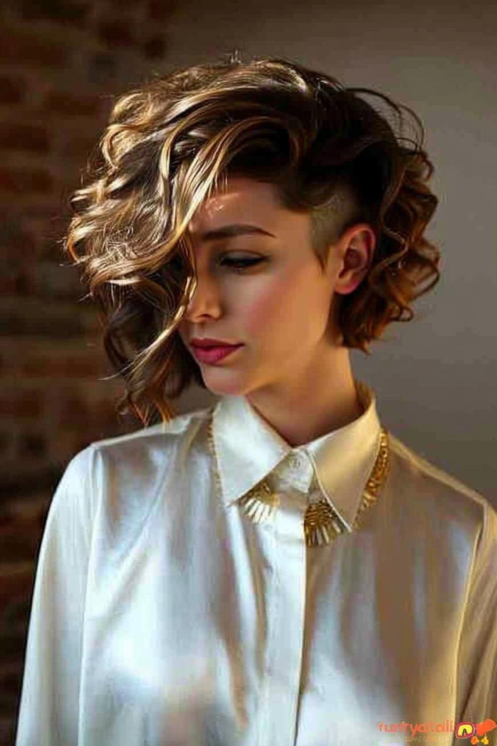 Glamouröser Locken-Undercut