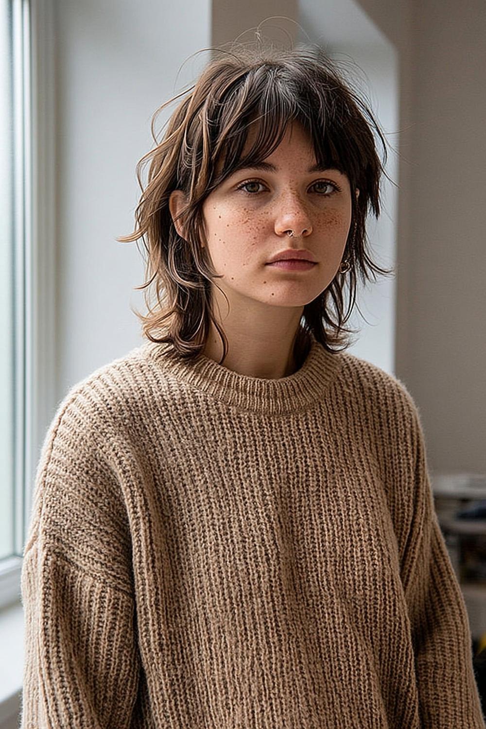 Platinblonder Pixie-Chic