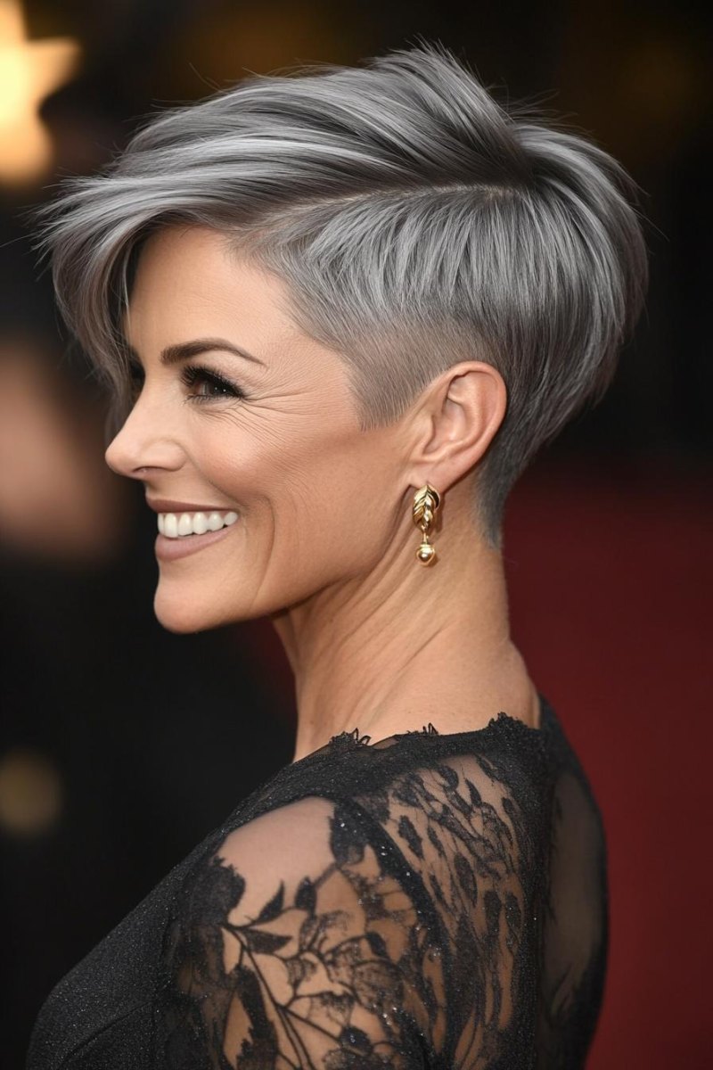 Undercut Pixie ab 50 moderne Frisurenideen