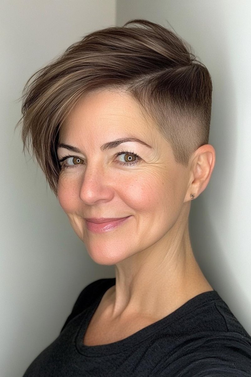 Seitlicher Scheitel Pixie Undercut