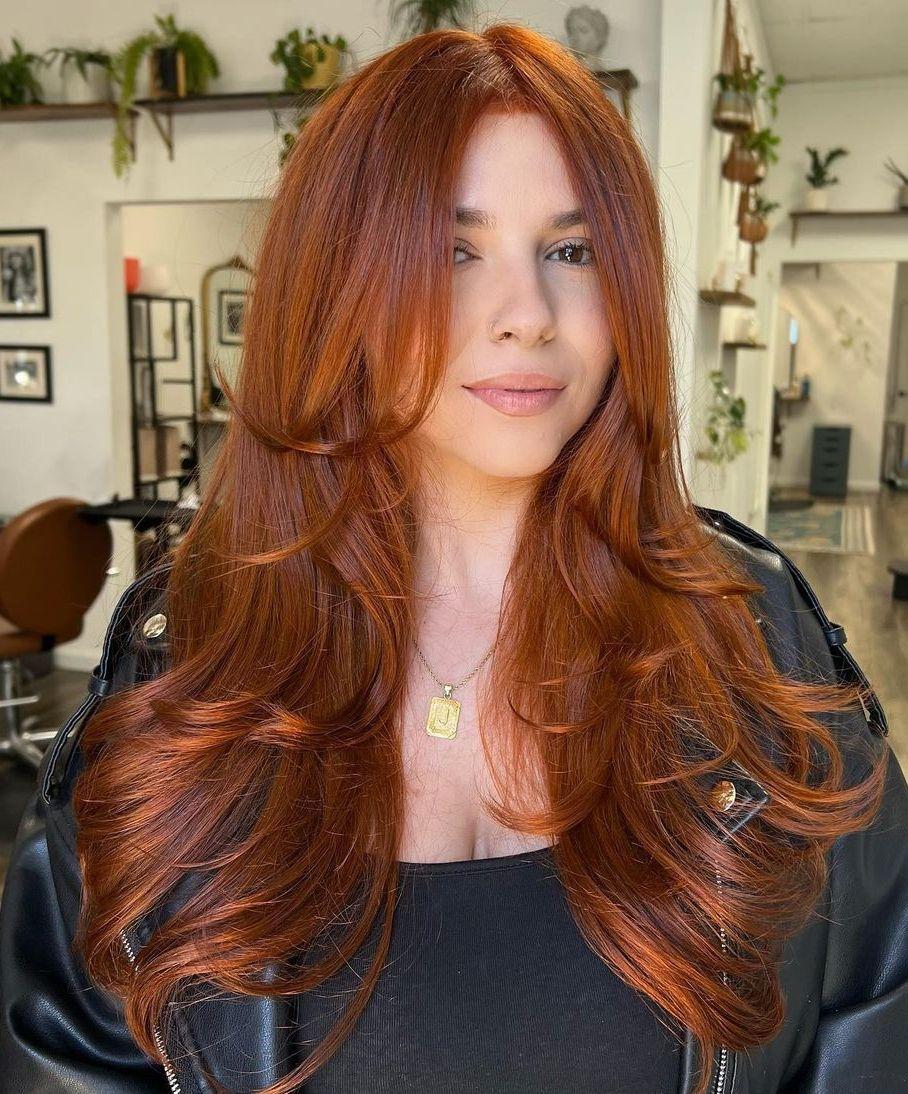 Kupfer Butterfly Frisur